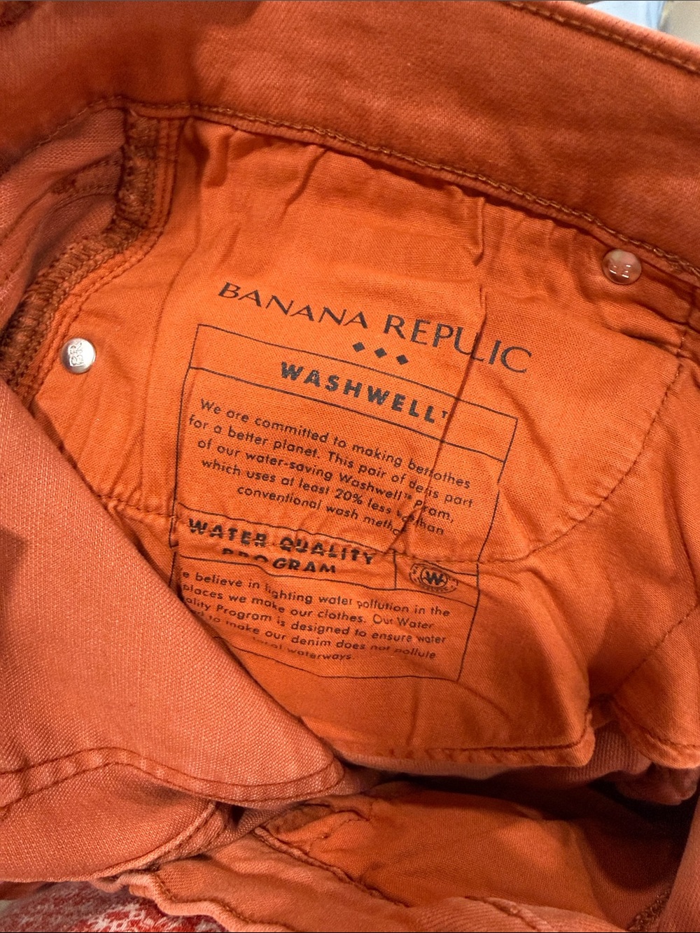 Banana Republic Burnt Orange Relaxed Wide-Leg Jeans - Picture 4 of 4